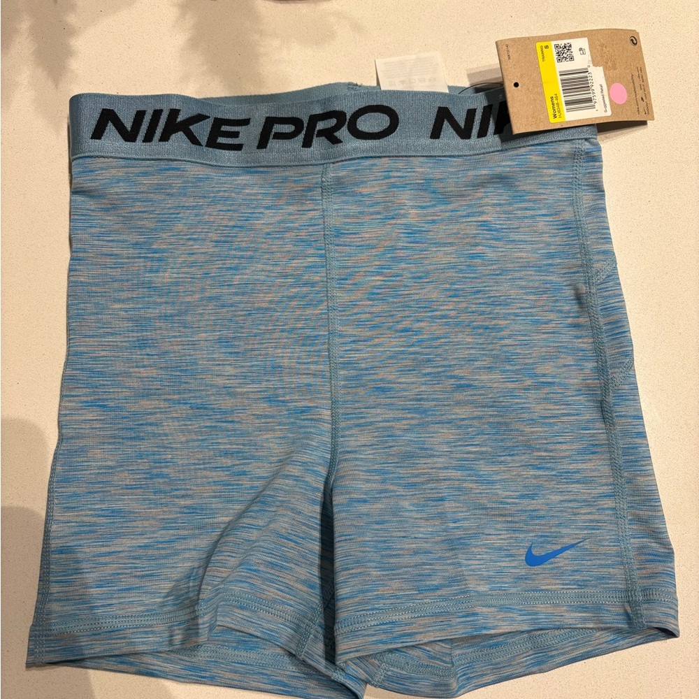 Nike Pro Heathered Blue Shorts